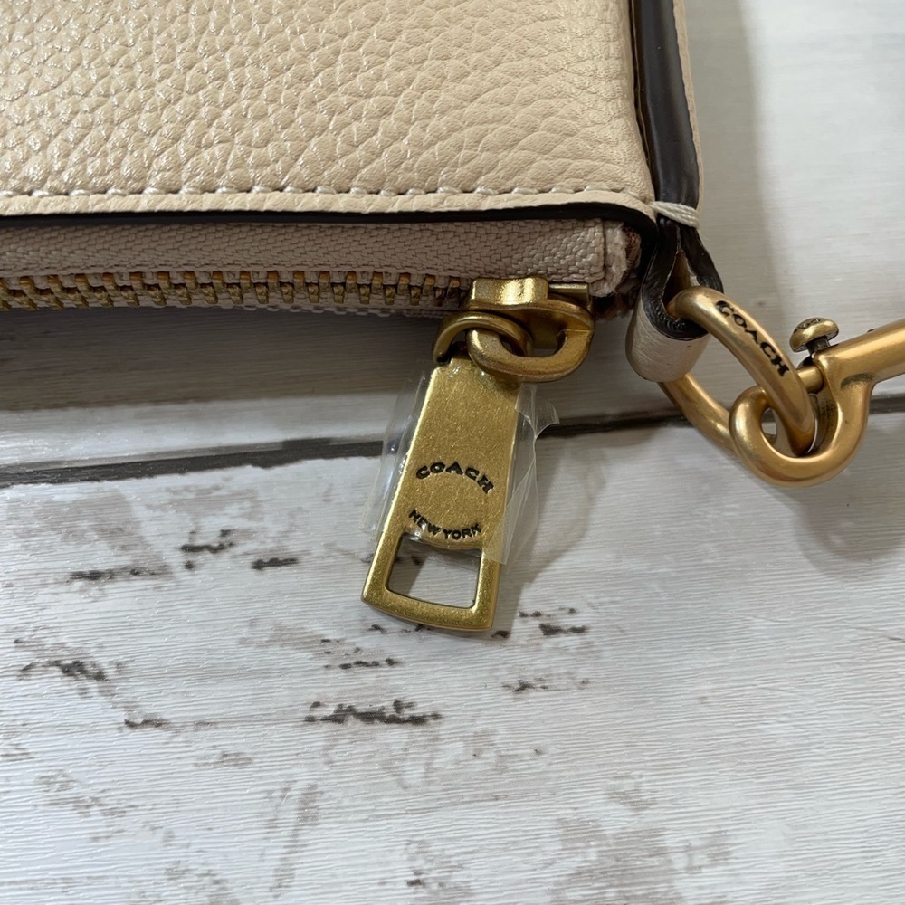 Coach Signature Logo Canvas Crossbody Tan Bag - Picture 6 of 10